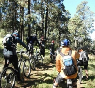 Rodando en la montaña